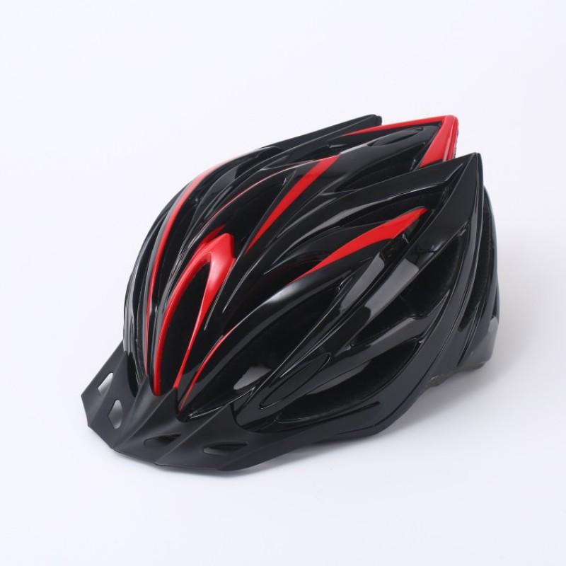 Adult Cycling Helmet Road Mountain Bikes One-Piece Molded EPS PC Shell Unisex Fit L 58-61cm Black With