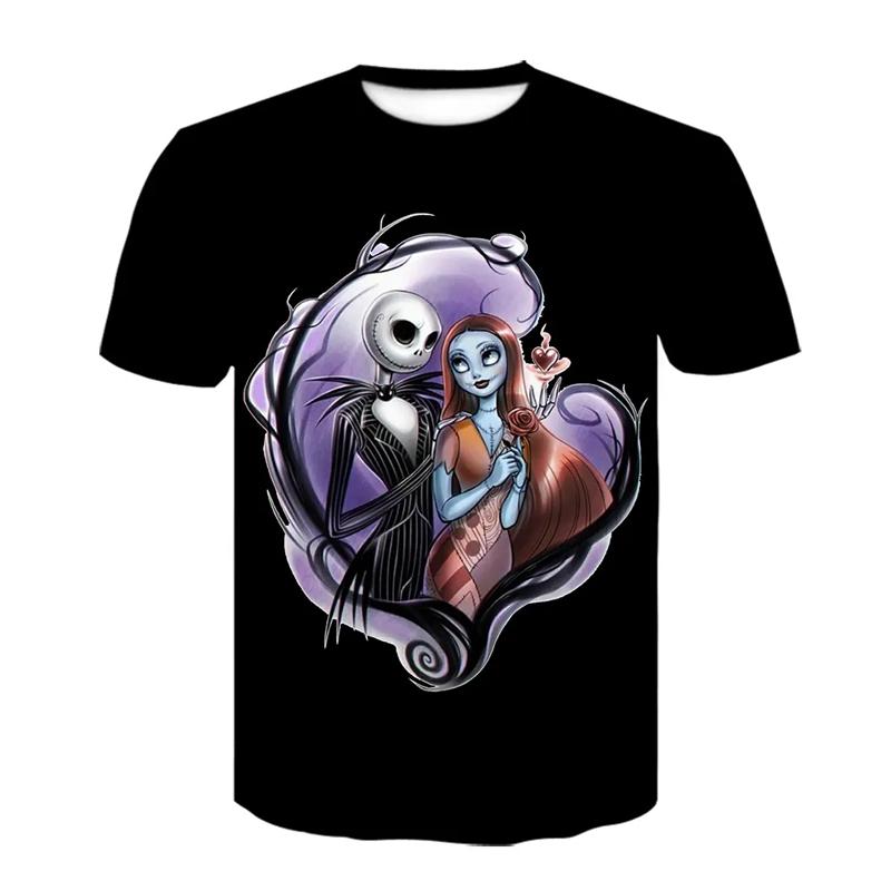 Halloween Skull Graphic Men's T-shirts Harajuku Hip Hop Streetwear Short Sleeve Loose Top