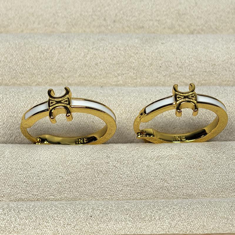 Серьги 2025 Ретро Белая Эмаль Триумфальная арка - Женские Классические Легкая Роскошь Ювелирные изделия