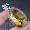 Цитрин Драгоценный камень 925 Стерлинговое серебро Ювелирная подвеска 2,13"