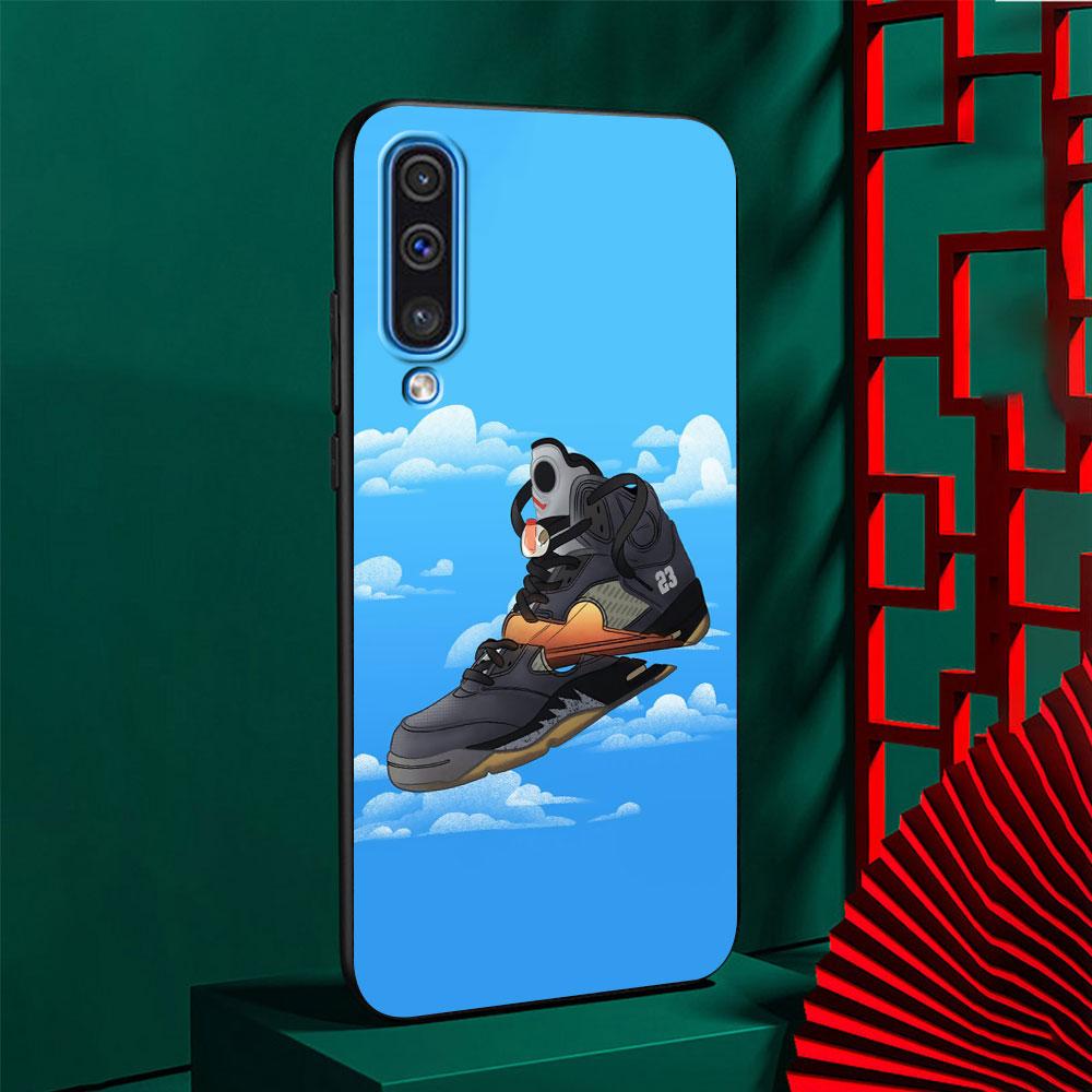 Sneakers Shoe Case for Samsung Galaxy A50 A50s A40 A20e A20 A30 A30s A70 A70s A10 A10s A20s A11 A21 A42 Black Phone Cover