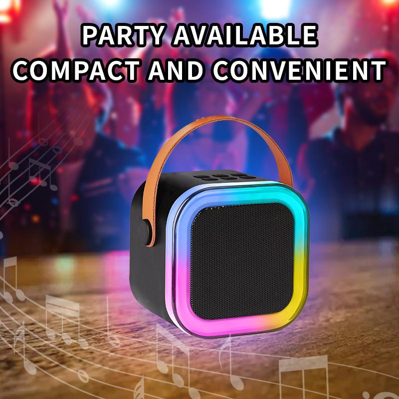 K12 Bluetooth 5.3 Portable Karaoke Speaker & Wireless Microphone for KTV and Family Singing Sessions