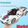 1/18 Porsche 918 Martini Окрашенный Лимитированная Серия Сплав Литой Модель Автомобиля Коллекция Хобби Украшений Звук и Свет Серия Подарок