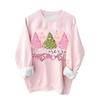 Women's Christmas Tree Printed Fashionable Round-neck Long-sleeved Sweatshirt Top