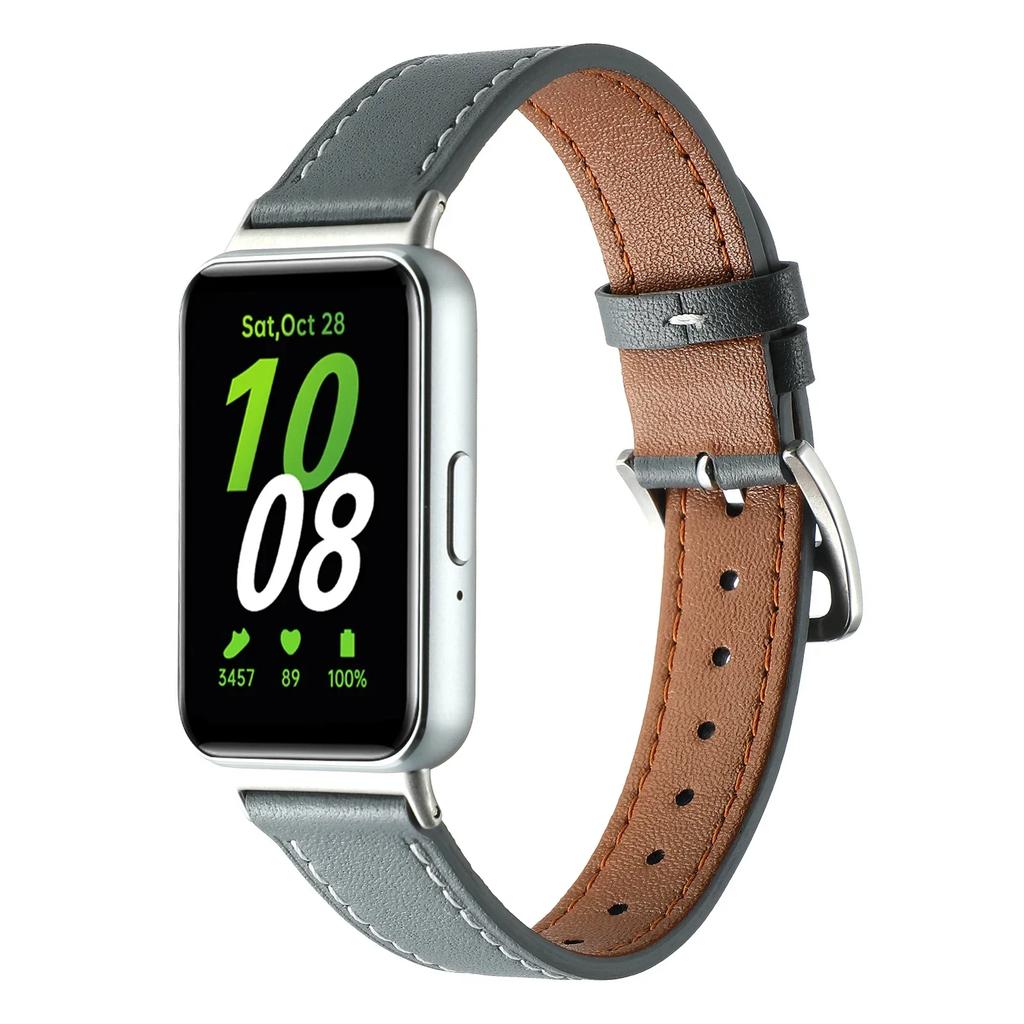 Ремешок из натуральной кожи для Samsung Galaxy Fit 3 Аксессуары для ремешка Замена ремня Браслет на запястье Для Galaxy Fit 3 Браслет correa