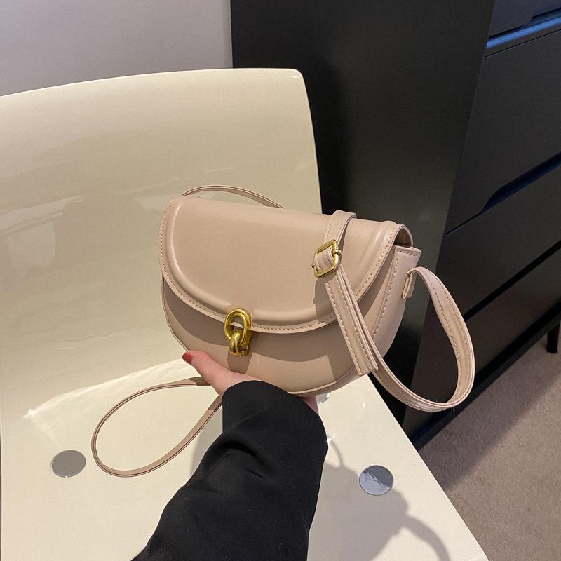 Однотонная фактура сумка через плечо для женщин сумка-седло иностранный стиль простая сумка-мессенджер