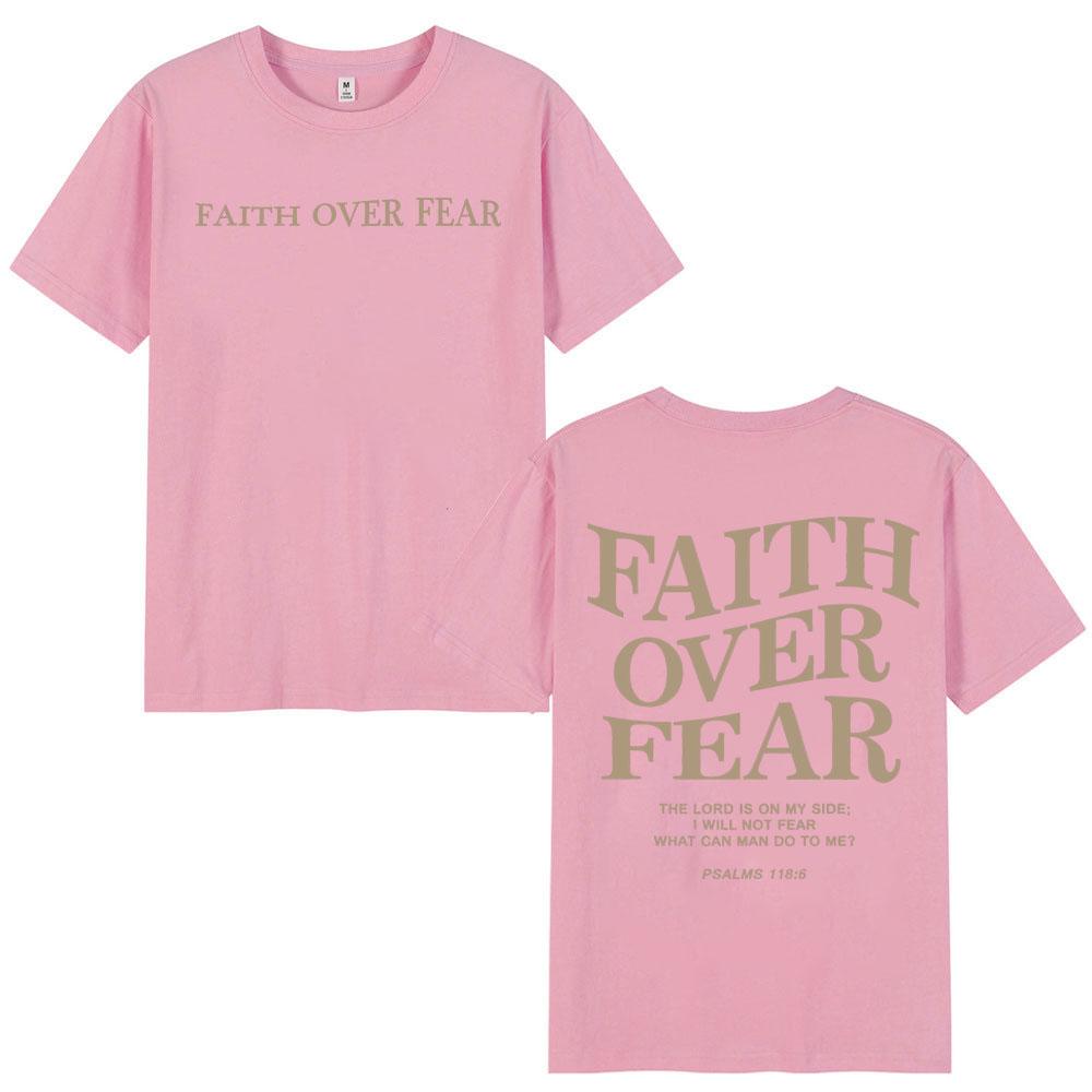 Faith Over Fear Christian Bible Verse TShirts Unisex Unisex Fashion ONeck Short Sleeve TShirt Summer Casual 100Cotton T Shirts