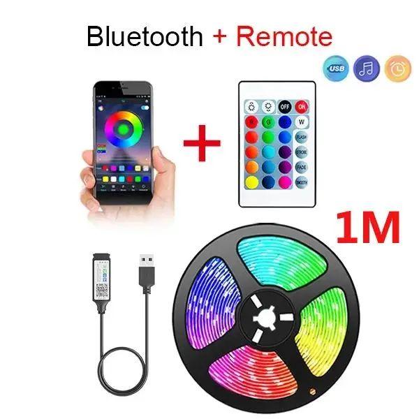 Лента Bluetooth USB светодиодная лента 5050 SMD 5V USB RGB лампы Гибкая светодиодная лента лента RGB самоклеящаяся ТВ настольный диод
