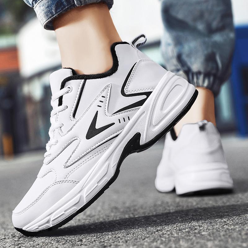 39-45 осенне-зимние мужские спортивные туфли большого размера с короткими бархатными волосами, противоскользящие и уличные мужские кроссовки для фитнеса