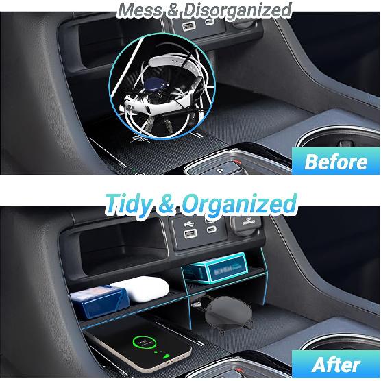 Center Console Organizer Compatible With 2024 2025 2026 Pilot/2026 Passport Accessories, Storage Box Tray Ert Divider Compartment Tray Interior