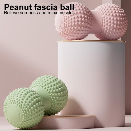 Массажный мяч с арахисом для глубокой релаксации мышц, двойной ролик для лакросса, физиотерапия, массажер для ног, рук, талии, живота, спины, ступней, всего тела