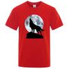 Funny Wolf Clothes Comfortable Street T-Shirt Summer 100% Cotton Oversize T-Shirt Hip Hop Personality Anti-Wrinkle T Shirts