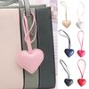 Bag Pendant Heart Shape Imitation Leather Keychain Vibrant Color Bag Decor Charm