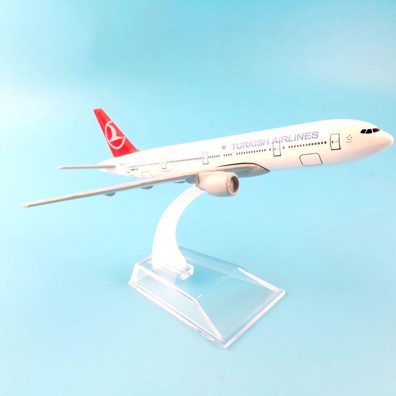 Масштаб 1/400 16 см Модель самолета Turkish Airlines Boeing 777 Самолет Литой металл Самолеты