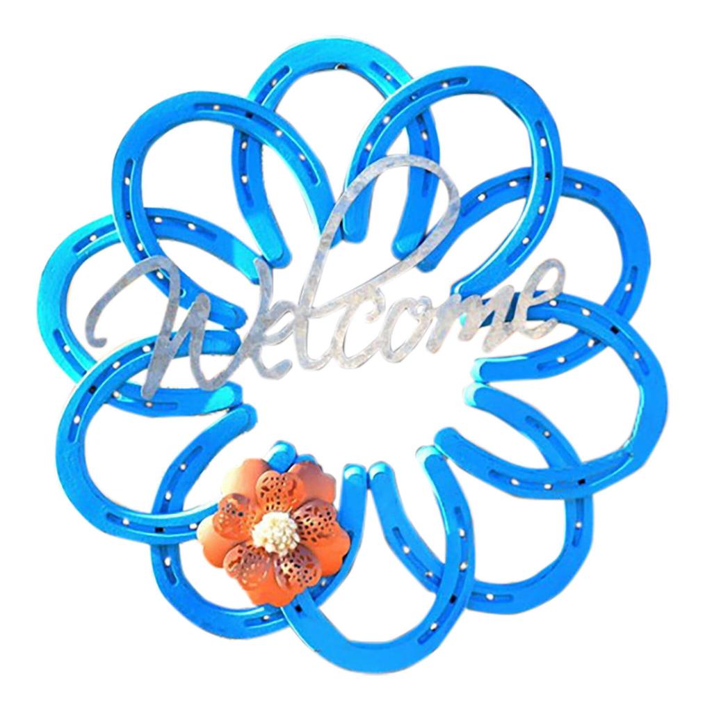 Tuscom Металлическое искусство Подкова Венок Подкова Крест Открытый двор Ремесла