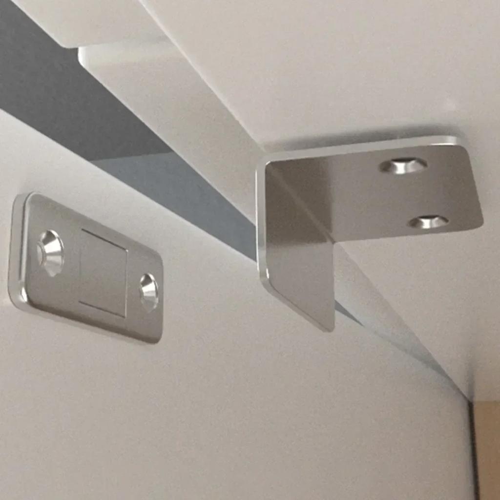 Магнитные защелки для шкафа Ультратонкие магниты для дверей Стопоры Невидимый клей Магнитная защелка для ящика Кухонный шкаф Дверной доводчик