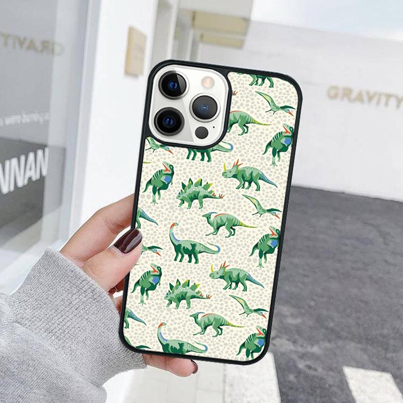 Cute Cartoon Little Dinosaur Phone Case For iPhone 17 Air 15 16 Cover 11 13 14 Pro Max 12 Plus Max Fundas
