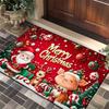 Santa Claus Christmas Doormat - Indoor Red Rug for Living Room Decoration