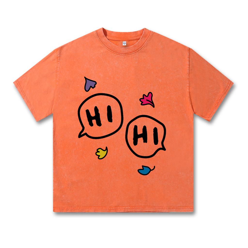 Футболка Heartstopper Hi Oversize Женская футболка Одежда Футболка Heartstopper Hi Женская футболка Ретро-стираемая винтажная футболка