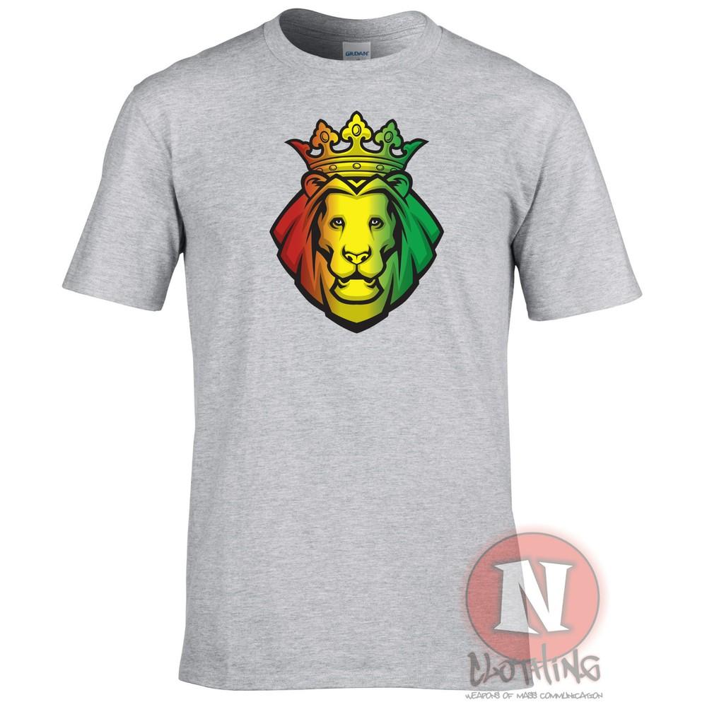 Reggae Lion Printed TShirt Rasta Skank Dub Dancehall Bob Marley Peter Tosh