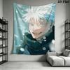 Стенная гобеленовая ткань Jujutsu Kaisen Эстетичное настенное панно Печатное тканевое одеяло Декоративные гобелены для спальни гостиной Декор дома