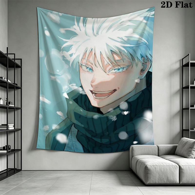Стенная гобеленовая ткань Jujutsu Kaisen Эстетичное настенное панно Печатное тканевое одеяло Декоративные гобелены для спальни гостиной Декор дома