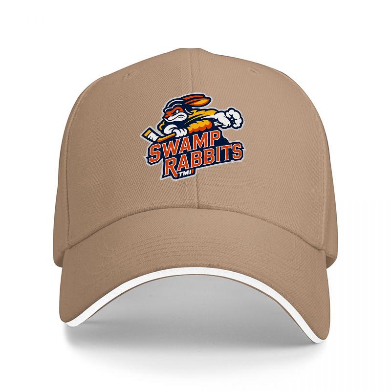 SWAMP RABBITS BASEBALL CAP BLACK ADJUSTABLE FIT TEAM LOGO EMBROIDERED HAT FOR Unisex AND Women SPORTS FAN ACCESSORY
