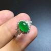 Новое Мьянманское натуральное стекло Old Pit Seed Zhengyang Green Jadeite Ring Женское изумрудное яйцо Face Высококачественный сплав