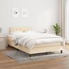 VidaXL Divan Bed with Mattress Cream 120x200 Cm Fabric - Model 3140366