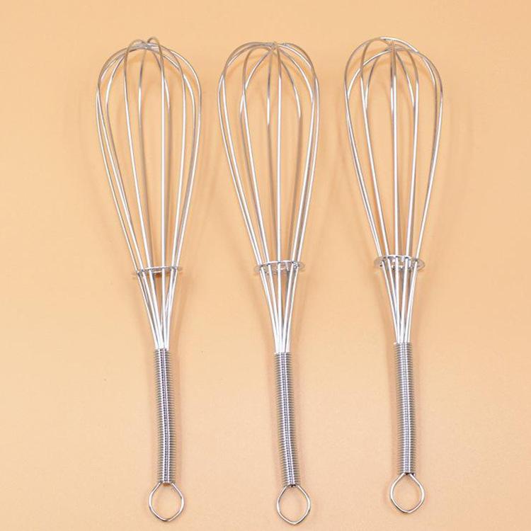 Кухонные гаджеты Ручной венчик с пружинной ручкой 5-жильный венчик для яиц Нержавеющая сталь 5-жильный венчик