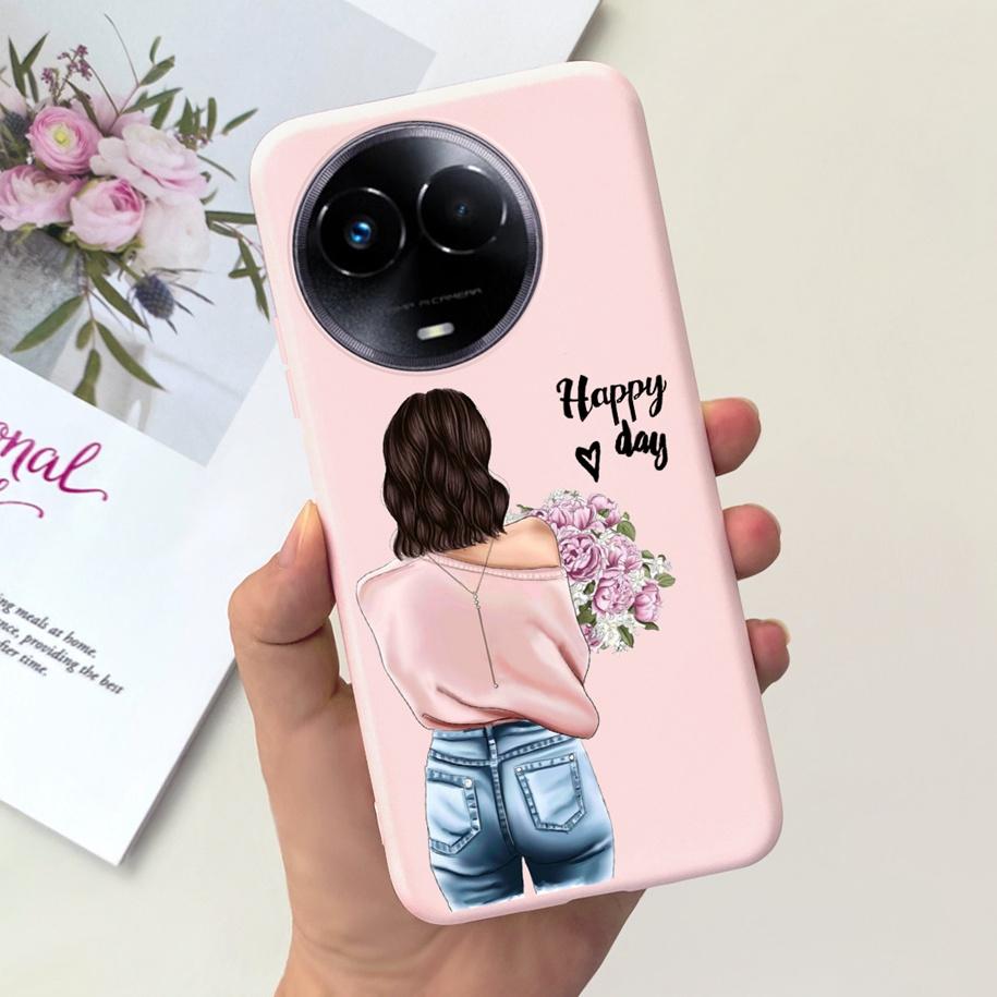 Ударопрочный Чехол Для Realme 11 5G / Realme 11X Чехол На Телефон Модный Девушки Мягкий Силикон Funda Для Realme11 11 X 2023 RMX3785 Coque