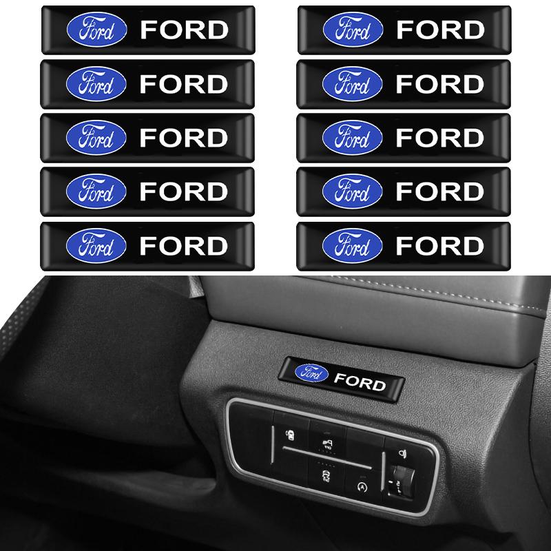 20/10Pc 3D Styling Car Epoxy Emblem Stickers Decor Accessories For Ford Ecosport Edge Focus Ranger Mondeo Mk4 Escape Fiesta Kuga