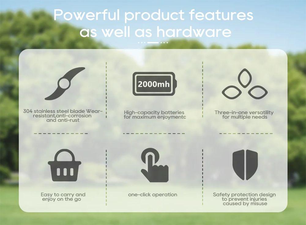 HiBREW G2 3in1 Coffee Grinder, 2000mAh Double Cup, Fruit Mixers Juicers Blender Ice Crusher, for Camping or Journey