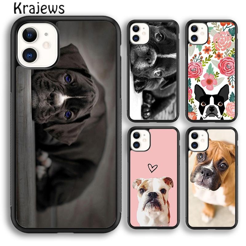 Krajews Cute Boxer Dog Puppy TPU For iPhone 17 Air 16 Phone Case Cover 15 14 plus 12 pro max coque Shell Fundas