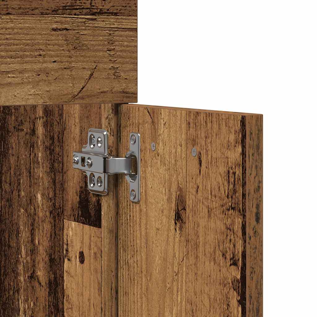 Bathroom Furniture Set with Cabinet with Door 4 pcs Brown Wood based Material