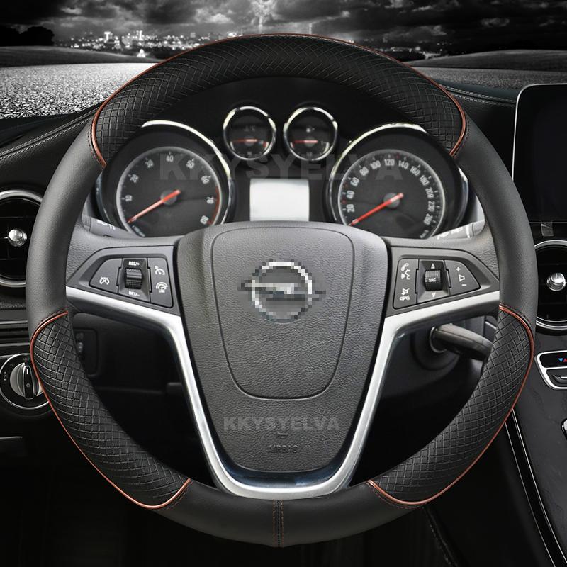 xknw3 PU Leather Car Steering Wheel Cover For Opel Mokka 2013-2016 Opel Insignia 2009-2013 Astra J 2010-2015 Meriva Auto Accessories