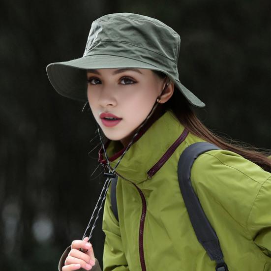 Рыбацкая шляпа унисекс с большими полями, ветрозащитный ремешок на подбородке, защита от ультрафиолета и солнечного света, быстросохнущая, отличная воздухопроницаемость, дорожная кепка для рыбалки на открытом воздухе