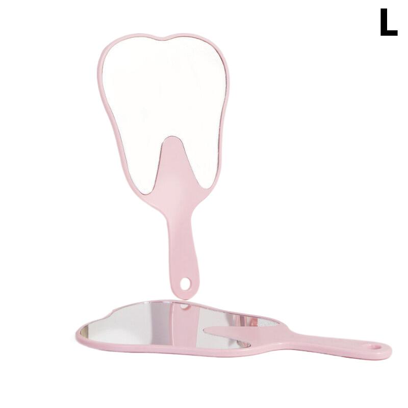 1 шт. стоматологическое зеркало в форме зуба, ручное небьющееся пластиковое зеркало для макияжа, стоматологические аксессуары, подарок стоматологу
