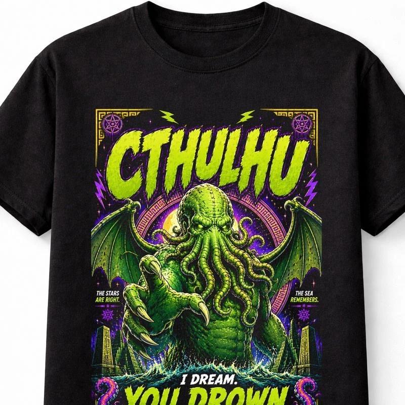 Cthulhu Cosmic Horror Lovecraft Monster Tentacle Graphic Unisex TShirt