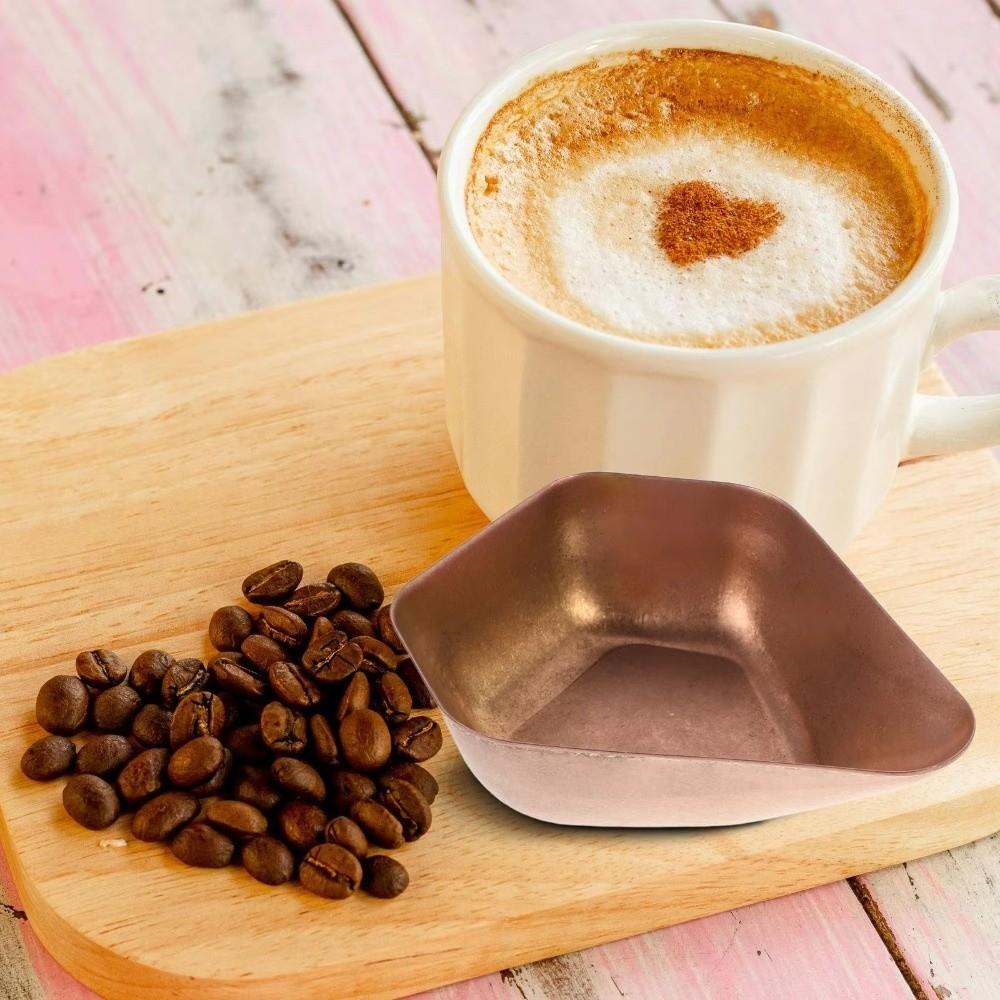 Stainless Steel Bean Weighing Tray Wear-resistant Coffee Bean Scoop Coffee Bean Container Cooking