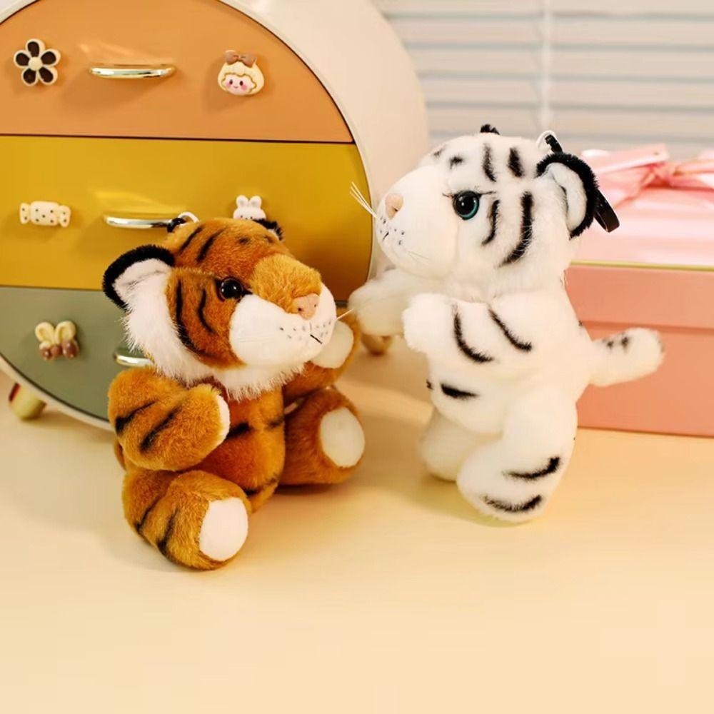Stuffed Keychain Tiger Plush Keychain Paw Holder Tiger Plush Toy Keyrings Accessories