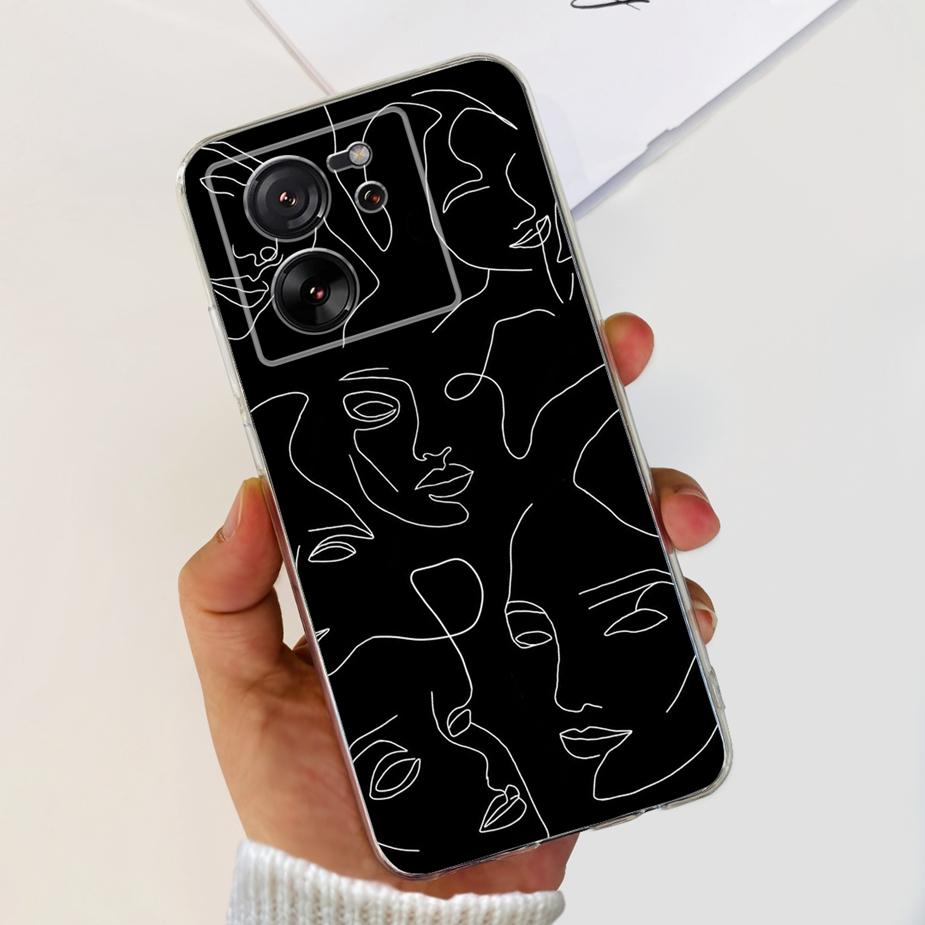 Чехол для Xiaomi 13T Pro Роскошная окрашенная задняя крышка Прозрачный силиконовый чехол для телефона Для Xiaomi Mi 13T Pro 13TPro Мягкие чехлы Сумки 6.67''