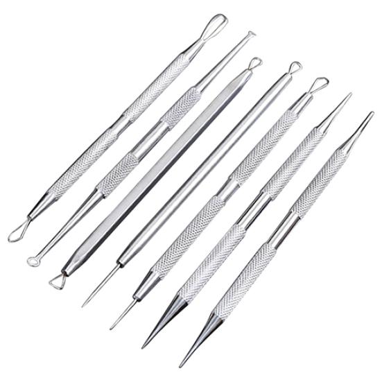 Acne Remover Tool Safe to Skin Blackhead Needle Stainless Steel Silver 10 Cm 1