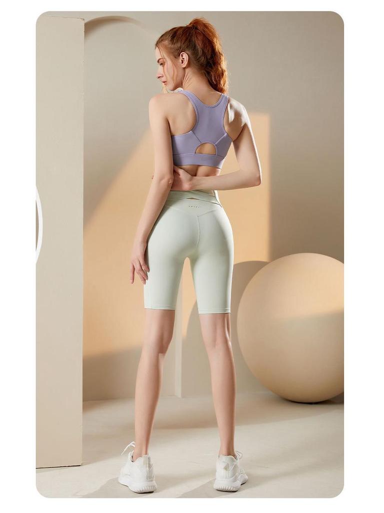 Women's High-Impact Sports Bra with Front Zipper and Fixed Pad for Running & Yoga