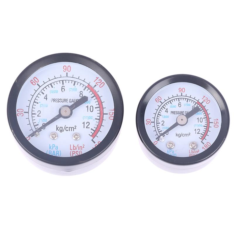 Iron Shell Bar Air Pressure Gauge Double Scale For Air Compressor 1/8, 1/4 Bsp