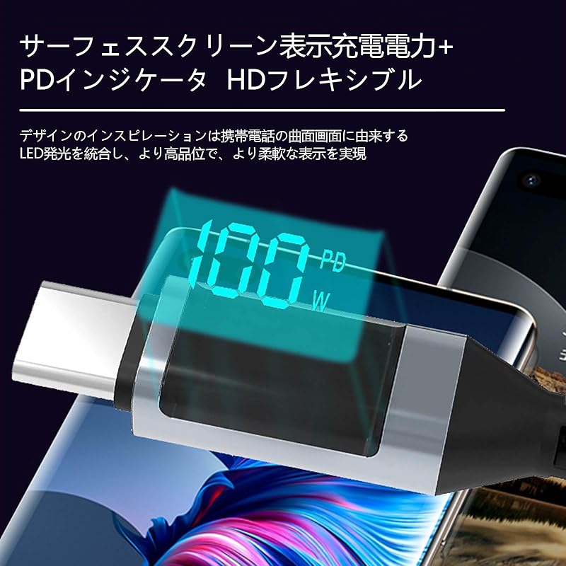 Кабель USB Type C SZSL 100 Вт/5 А, совместимый с PD, Type-C для быстрой зарядки, светодиодный цифровой дисплей, нейлоновый оплетенный кабель Type C для зарядки MacBook Air/Pro13,