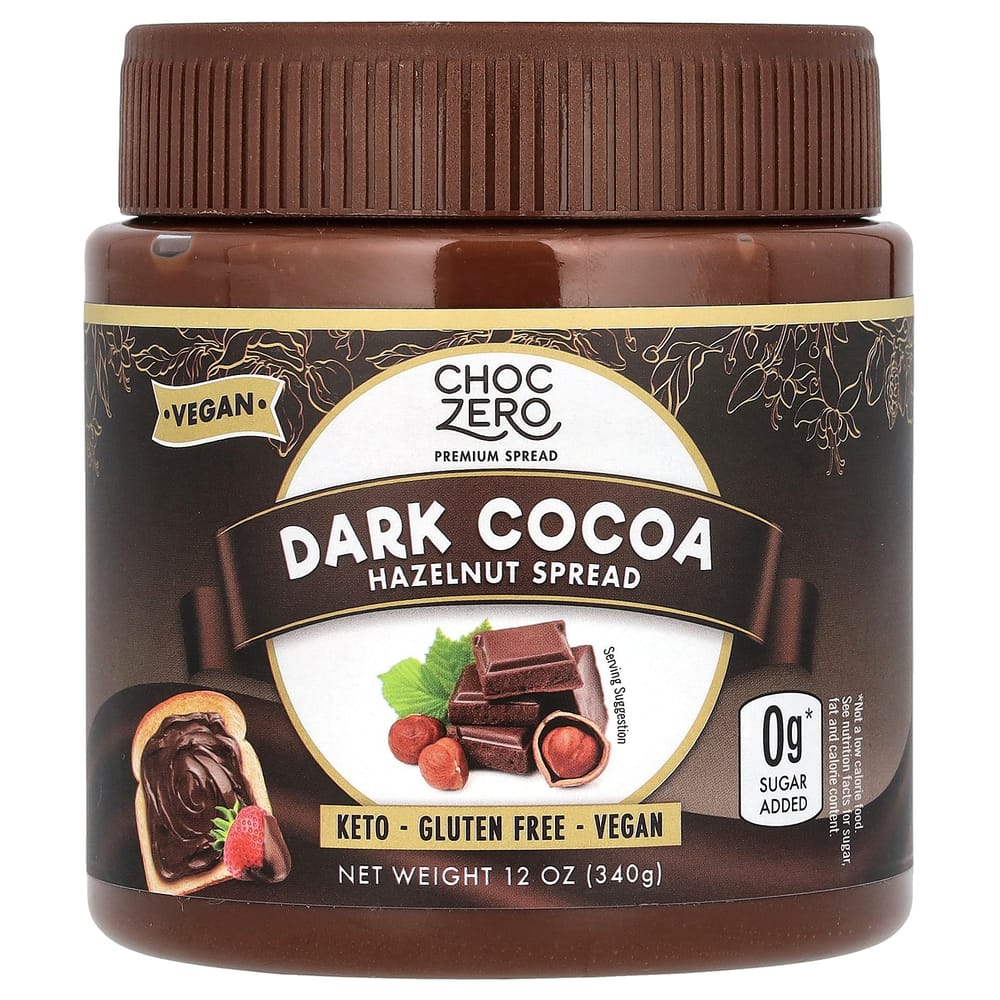 Шоколадно-ореховая паста ChocZero Dark Cocoa Hazelnut 340 г (12oz)