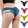 Lace Panties Women's Briefs Transparent Underwear Sexy Hollow Out Panty Low-Rise Solid Color Female Cross Strap Underpants