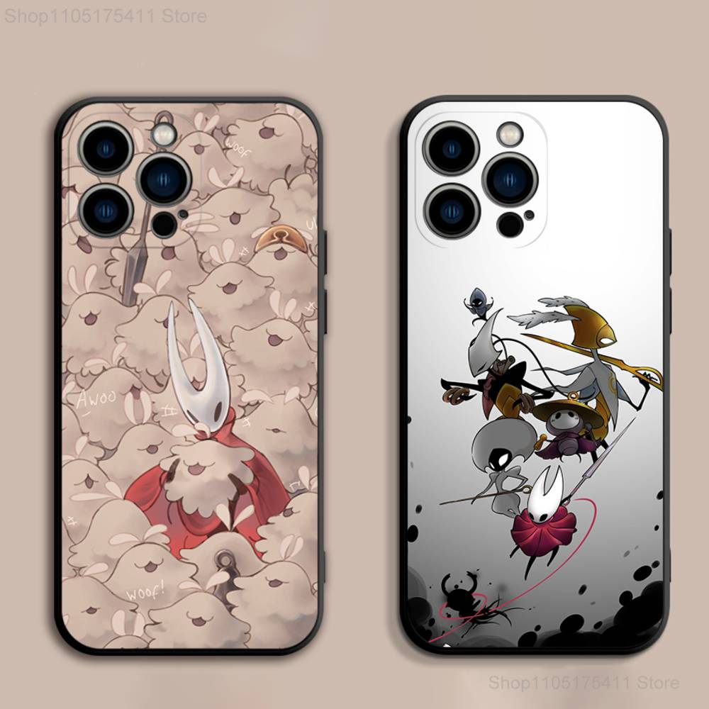 Cool H-Hollow Knight new Phone Case For iPhone 17,16,15,14,13,12,11,Pro,Max,Plus,E,SE4,Air,Mini Black Soft Cover