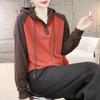 Artistic Retro Hoodie for Women In Autumn Winter Warm Long Sleeved Loose Casual Hooded Color Blocked Hoodies & Sweatshirts Women’s